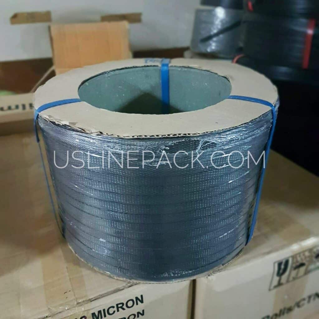 สายรัดพลาสติก PP สายรัดกล่อง สายรัดพาเลท Strapping Plastic Band สีดำ